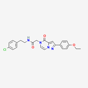 molecular formula C24H23ClN4O3 B11263885 N-(4-chlorophenethyl)-2-(2-(4-ethoxyphenyl)-4-oxopyrazolo[1,5-a]pyrazin-5(4H)-yl)acetamide 