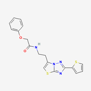 2-phenoxy-N-(2-(2-(thiophen-2-yl)thiazolo[3,2-b][1,2,4]triazol-6-yl)ethyl)acetamide