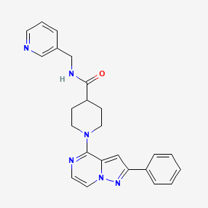 1-(2-phenylpyrazolo[1,5-a]pyrazin-4-yl)-N-(pyridin-3-ylmethyl)piperidine-4-carboxamide