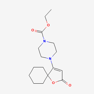 Ethyl 4-(2-oxo-1-oxaspiro[4.5]dec-3-en-4-yl)piperazine-1-carboxylate