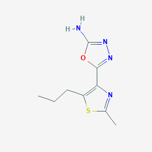 5-(2-Methyl-5-propyl-1,3-thiazol-4-yl)-1,3,4-oxadiazol-2-amine