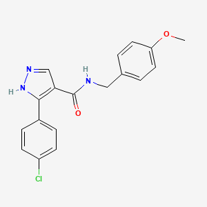 5-(4-chlorophenyl)-N-(4-methoxybenzyl)-1H-pyrazole-4-carboxamide