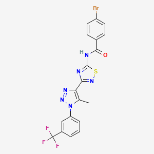 4-bromo-N-(3-{5-methyl-1-[3-(trifluoromethyl)phenyl]-1H-1,2,3-triazol-4-yl}-1,2,4-thiadiazol-5-yl)benzamide