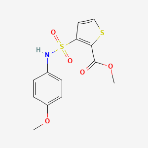 molecular formula C13H13NO5S2 B11264034 Methyl 3-[(4-methoxyphenyl)sulfamoyl]thiophene-2-carboxylate 