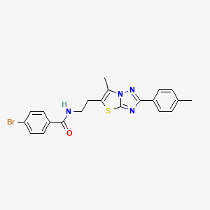 4-bromo-N-(2-(6-methyl-2-(p-tolyl)thiazolo[3,2-b][1,2,4]triazol-5-yl)ethyl)benzamide