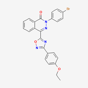 molecular formula C24H17BrN4O3 B11264045 2-(4-bromophenyl)-4-[3-(4-ethoxyphenyl)-1,2,4-oxadiazol-5-yl]phthalazin-1(2H)-one 