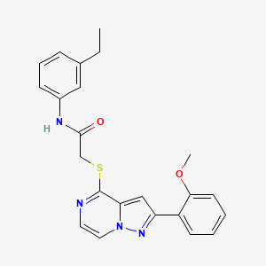 N-(3-ethylphenyl)-2-{[2-(2-methoxyphenyl)pyrazolo[1,5-a]pyrazin-4-yl]sulfanyl}acetamide