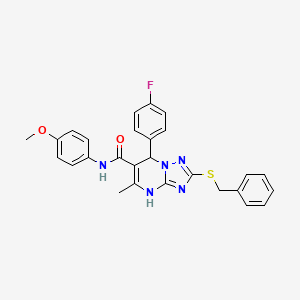 2-(benzylsulfanyl)-7-(4-fluorophenyl)-N-(4-methoxyphenyl)-5-methyl-4,7-dihydro[1,2,4]triazolo[1,5-a]pyrimidine-6-carboxamide