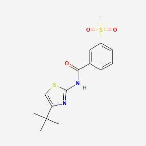 molecular formula C15H18N2O3S2 B11264056 N-(4-(tert-butyl)thiazol-2-yl)-3-(methylsulfonyl)benzamide 