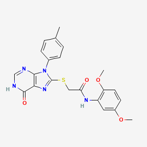 N-(2,5-dimethoxyphenyl)-2-{[9-(4-methylphenyl)-6-oxo-6,9-dihydro-1H-purin-8-yl]sulfanyl}acetamide