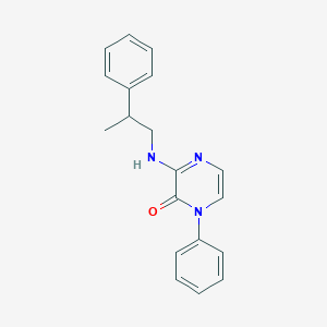 molecular formula C19H19N3O B11264093 1-Phenyl-3-[(2-phenylpropyl)amino]-2(1H)-pyrazinone CAS No. 899971-28-9