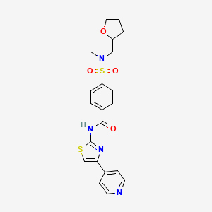 4-(N-methyl-N-((tetrahydrofuran-2-yl)methyl)sulfamoyl)-N-(4-(pyridin-4-yl)thiazol-2-yl)benzamide