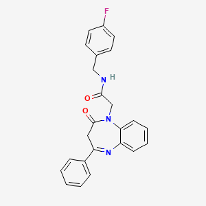 N-(4-fluorobenzyl)-2-(2-oxo-4-phenyl-2,3-dihydro-1H-1,5-benzodiazepin-1-yl)acetamide