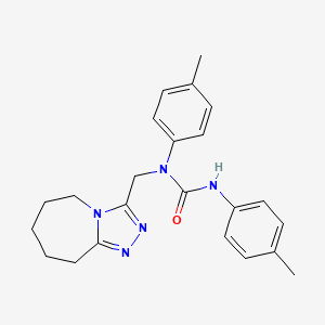 1,3-bis(4-methylphenyl)-1-(6,7,8,9-tetrahydro-5H-[1,2,4]triazolo[4,3-a]azepin-3-ylmethyl)urea