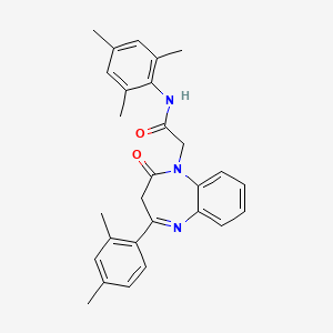 2-[4-(2,4-Dimethylphenyl)-2-oxo-2,3-dihydro-1H-1,5-benzodiazepin-1-YL]-N-(2,4,6-trimethylphenyl)acetamide