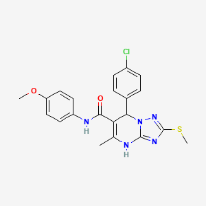 7-(4-chlorophenyl)-N-(4-methoxyphenyl)-5-methyl-2-(methylsulfanyl)-4,7-dihydro[1,2,4]triazolo[1,5-a]pyrimidine-6-carboxamide