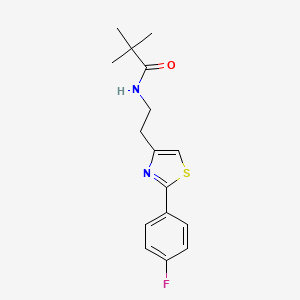 N-(2-(2-(4-fluorophenyl)thiazol-4-yl)ethyl)pivalamide