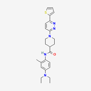 N-[4-(Diethylamino)-2-methylphenyl]-1-[6-(thiophen-2-YL)pyridazin-3-YL]piperidine-4-carboxamide