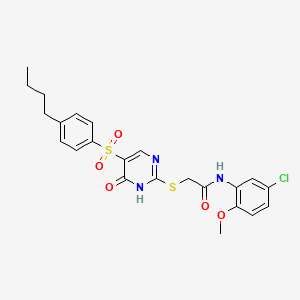 2-((5-((4-butylphenyl)sulfonyl)-6-oxo-1,6-dihydropyrimidin-2-yl)thio)-N-(5-chloro-2-methoxyphenyl)acetamide