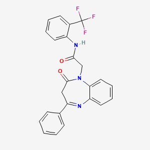 2-(2-oxo-4-phenyl-2,3-dihydro-1H-1,5-benzodiazepin-1-yl)-N-[2-(trifluoromethyl)phenyl]acetamide