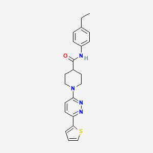 molecular formula C22H24N4OS B11264292 N-(4-Ethylphenyl)-1-[6-(thiophen-2-YL)pyridazin-3-YL]piperidine-4-carboxamide 