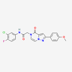 N-(3-chloro-4-fluorophenyl)-2-[2-(4-methoxyphenyl)-4-oxopyrazolo[1,5-a]pyrazin-5(4H)-yl]acetamide