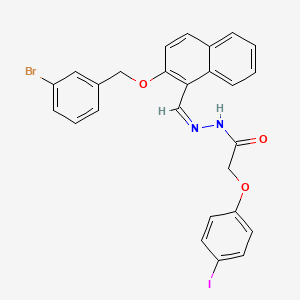 N'-[(Z)-{2-[(3-bromobenzyl)oxy]naphthalen-1-yl}methylidene]-2-(4-iodophenoxy)acetohydrazide