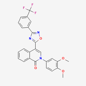 2-(3,4-dimethoxyphenyl)-4-{3-[3-(trifluoromethyl)phenyl]-1,2,4-oxadiazol-5-yl}isoquinolin-1(2H)-one