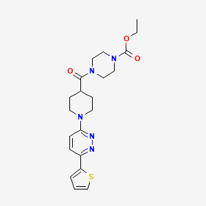 Ethyl 4-{1-[6-(thiophen-2-YL)pyridazin-3-YL]piperidine-4-carbonyl}piperazine-1-carboxylate