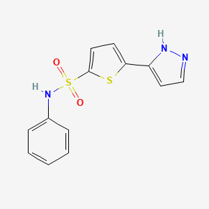 N-phenyl-5-(1H-pyrazol-5-yl)thiophene-2-sulfonamide