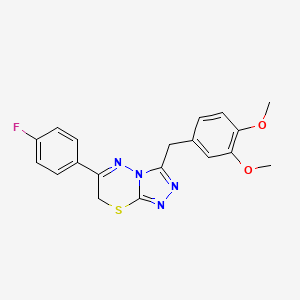 3-[(3,4-dimethoxyphenyl)methyl]-6-(4-fluorophenyl)-7H-[1,2,4]triazolo[3,4-b][1,3,4]thiadiazine