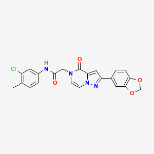 2-[2-(1,3-benzodioxol-5-yl)-4-oxopyrazolo[1,5-a]pyrazin-5(4H)-yl]-N-(3-chloro-4-methylphenyl)acetamide