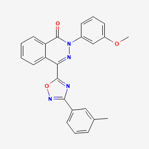 molecular formula C24H18N4O3 B11264427 2-(3-methoxyphenyl)-4-[3-(3-methylphenyl)-1,2,4-oxadiazol-5-yl]phthalazin-1(2H)-one 