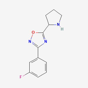 3-(3-Fluorophenyl)-5-pyrrolidin-2-yl-1,2,4-oxadiazole