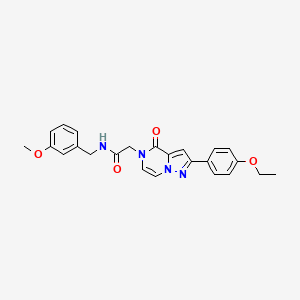 molecular formula C24H24N4O4 B11264444 2-[2-(4-ethoxyphenyl)-4-oxopyrazolo[1,5-a]pyrazin-5(4H)-yl]-N-(3-methoxybenzyl)acetamide 