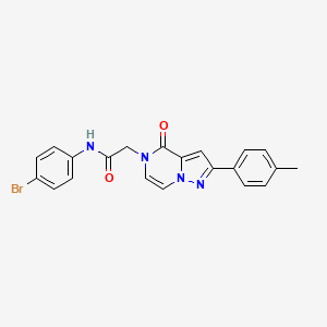 molecular formula C21H17BrN4O2 B11264494 N-(4-bromophenyl)-2-[2-(4-methylphenyl)-4-oxopyrazolo[1,5-a]pyrazin-5(4H)-yl]acetamide 