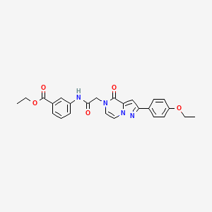 ethyl 3-({[2-(4-ethoxyphenyl)-4-oxopyrazolo[1,5-a]pyrazin-5(4H)-yl]acetyl}amino)benzoate