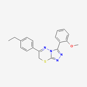 molecular formula C19H18N4OS B11264540 6-(4-ethylphenyl)-3-(2-methoxyphenyl)-7H-[1,2,4]triazolo[3,4-b][1,3,4]thiadiazine 