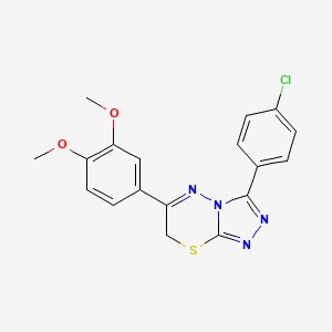 3-(4-chlorophenyl)-6-(3,4-dimethoxyphenyl)-7H-[1,2,4]triazolo[3,4-b][1,3,4]thiadiazine