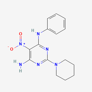 5-nitro-N-phenyl-2-(piperidin-1-yl)pyrimidine-4,6-diamine