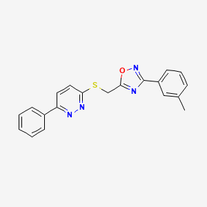 3-({[3-(3-Methylphenyl)-1,2,4-oxadiazol-5-yl]methyl}sulfanyl)-6-phenylpyridazine