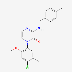 1-(4-chloro-2-methoxy-5-methylphenyl)-3-((4-methylbenzyl)amino)pyrazin-2(1H)-one