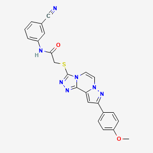 N-(3-Cyanophenyl)-2-{[9-(4-methoxyphenyl)pyrazolo[1,5-A][1,2,4]triazolo[3,4-C]pyrazin-3-YL]sulfanyl}acetamide