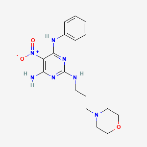 N-(3-Morpholin-4-yl-propyl)-5-nitro-N'-phenyl-pyrimidine-2,4,6-triamine