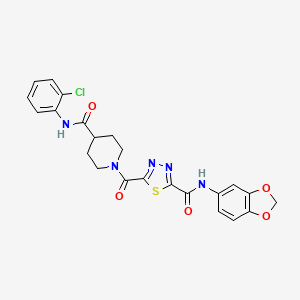 1-[[5-[(1,3-Benzodioxol-5-ylamino)carbonyl]-1,3,4-thiadiazol-2-yl]carbonyl]-N-(2-chlorophenyl)-4-piperidinecarboxamide