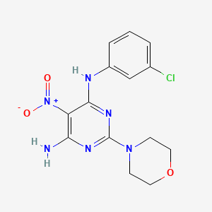 N-(3-chlorophenyl)-2-(morpholin-4-yl)-5-nitropyrimidine-4,6-diamine