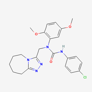 3-(4-chlorophenyl)-1-(2,5-dimethoxyphenyl)-1-(6,7,8,9-tetrahydro-5H-[1,2,4]triazolo[4,3-a]azepin-3-ylmethyl)urea