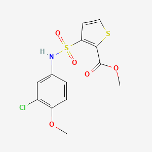 molecular formula C13H12ClNO5S2 B11264768 Methyl 3-[(3-chloro-4-methoxyphenyl)sulfamoyl]thiophene-2-carboxylate 