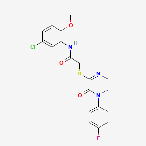 N-(5-chloro-2-methoxyphenyl)-2-{[4-(4-fluorophenyl)-3-oxo-3,4-dihydropyrazin-2-yl]sulfanyl}acetamide