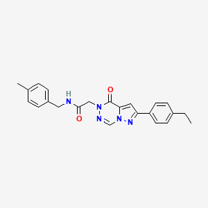 molecular formula C23H23N5O2 B11264829 2-[2-(4-ethylphenyl)-4-oxopyrazolo[1,5-d][1,2,4]triazin-5(4H)-yl]-N-(4-methylbenzyl)acetamide 